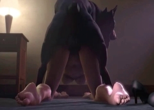 3D slut is being fucked by a trained animal