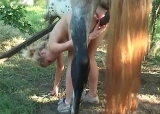Horny as hell stallion and lusty Latina