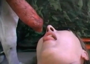 Amazing bestiality oral creampie