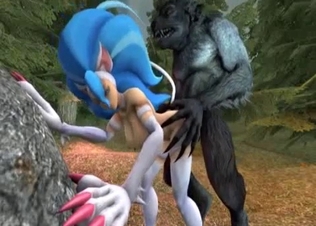 Insane 3D demon fucked her wet crack from behind